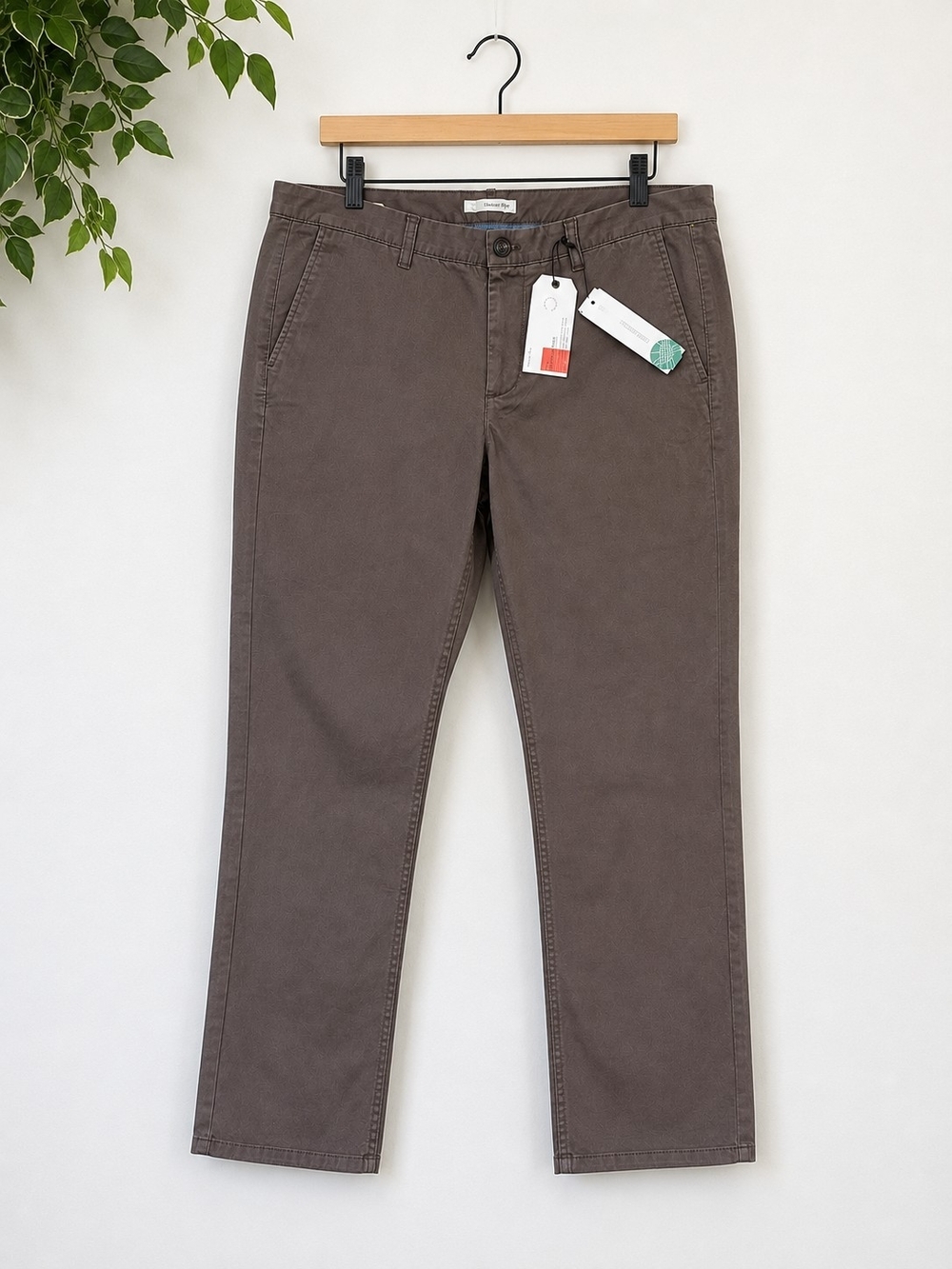 Hawker Rye Brown Stretch Straight Fit Chinos NWT Men's 35x34